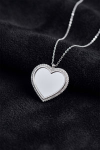 Rose Gold Plated Zircon Heart Name Necklace 2 | 925 Silver