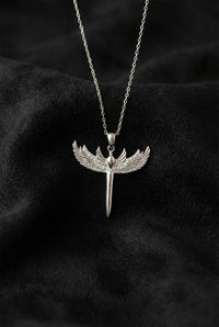 Archangel Michael Sword Necklace with Zircon | 925 Silver