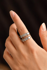 Zircon Stone Spiral Adjustable Handcrafted Authentic 925 Silver Ring