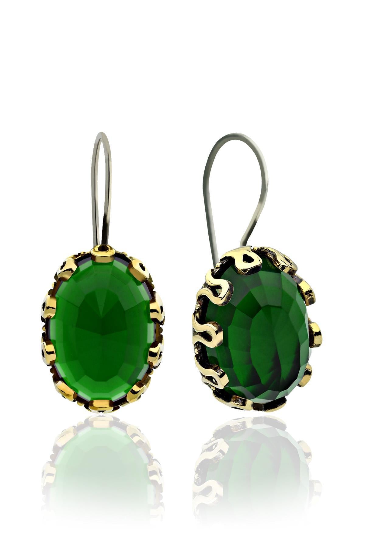 Emerald Traditional Set Silver